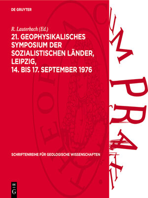 cover image of 21. Geophysikalisches Symposium der sozialistischen Länder, Leipzig, 14. bis 17. September 1976